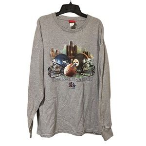 NFL Super Bowl XL Pittsburgh Steelers Seattle Seahawks Long Sleeve Tee 2006